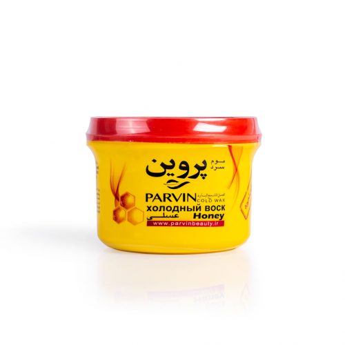 موم سرد پروین مدل HONEY حاوی عصاره موم زنبور عسل، 700 گرمی مناسب انواع پوست، بدون ایجاد حساسیت  با اثرات ترمیمی و حفظ رطوبت پوست، مخصوص صورت و بدن،